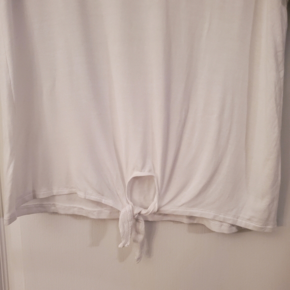 5/25 SO white tie T shirt blue sleeve blue XS - Picture 3 of 5